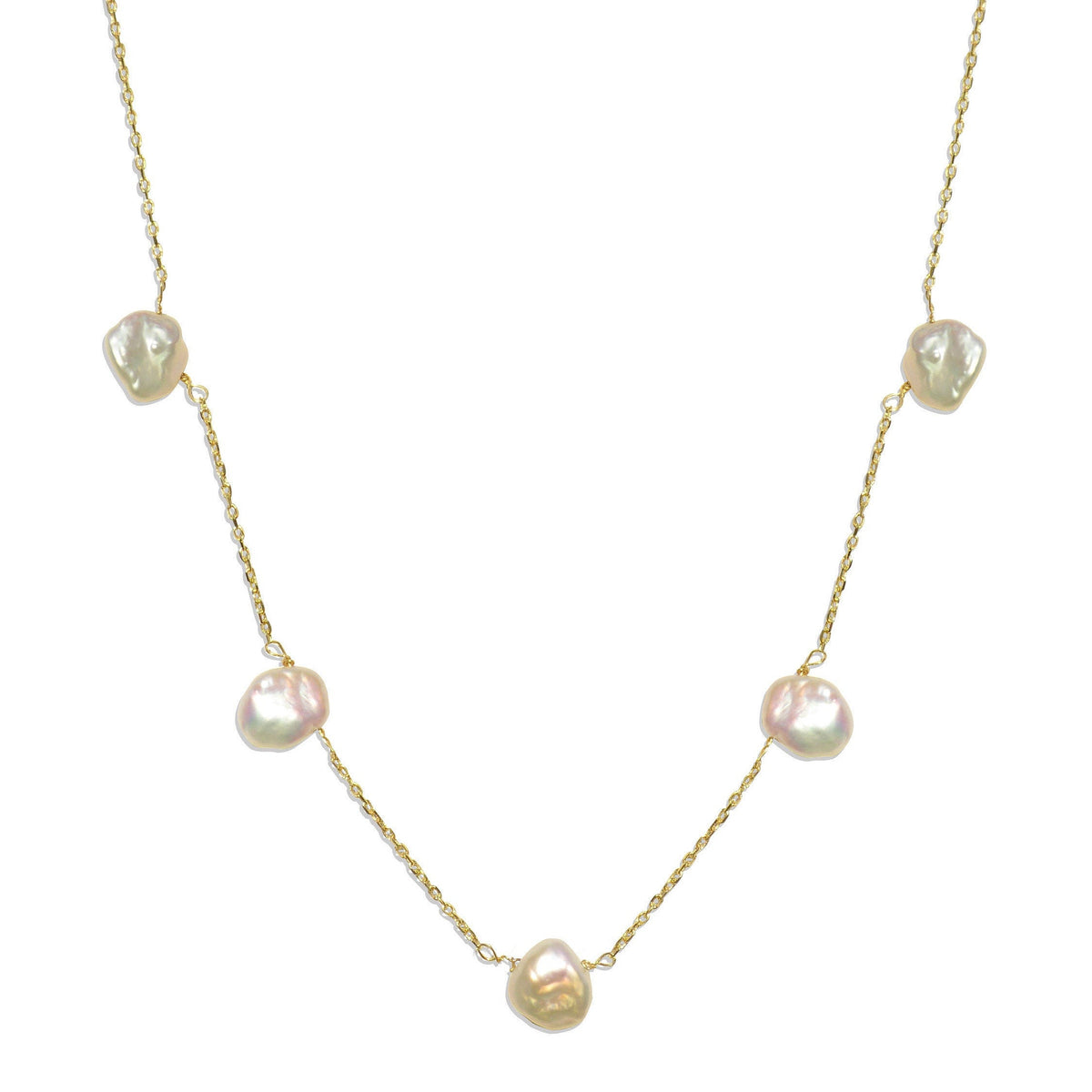 Handmade Coin Pearl Necklace