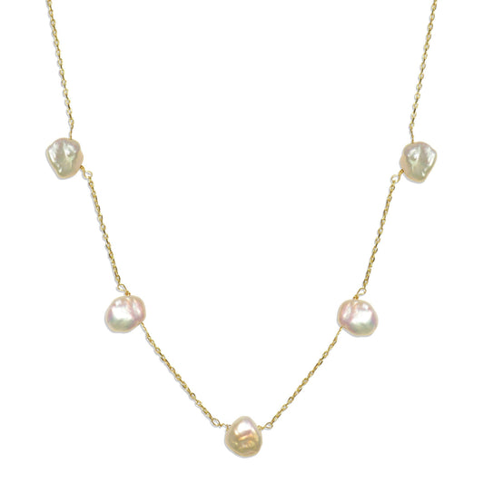 Handmade Coin Pearl Necklace