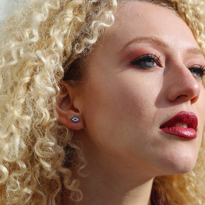 Lucky Evil Eye Stud Earrings