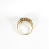 British Rare Vintage Garnet & Opal Dress Ring, 9k Solid Yellow Gold ( UK M / US 6 . 1/4 )