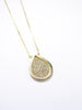 Drop Tear Shape 14K Solid Yellow Gold & Simulated Diamonds Necklace New ( Chain 18" / 45cm )
