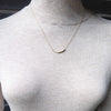 Bar 14K Solid Yellow Gold & Simulated Diamonds Necklace New ( Chain 18" / 45cm )