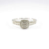 British Vintage 0.20ct Diamond Engagement Ring, 9k White Gold ( UK P , US 7.5 )