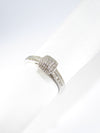 British Vintage 0.20ct Diamond Engagement Ring, 9k White Gold ( UK P , US 7.5 )