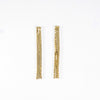 British Vintage Box Link Chain Drop Earrings 9k Yellow Gold