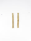 British Vintage Box Link Chain Drop Earrings 9k Yellow Gold
