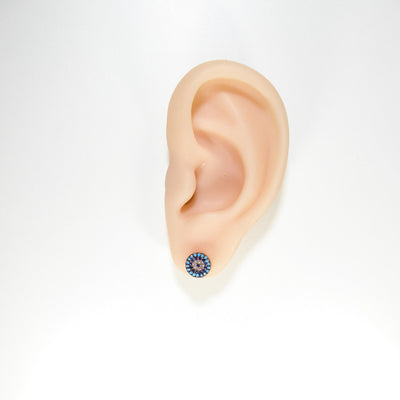 Turquoise Evil Eye Stud Earrings