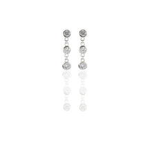 Three Stones Dangle Earrings