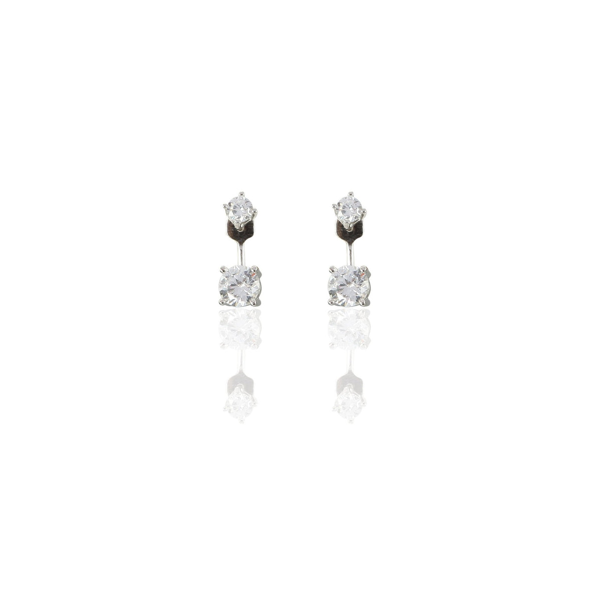 3pcs Double Stone Earrings