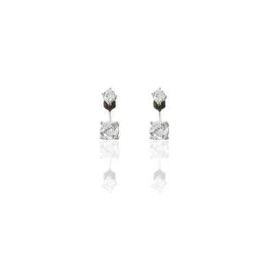 3pcs Double Stone Earrings