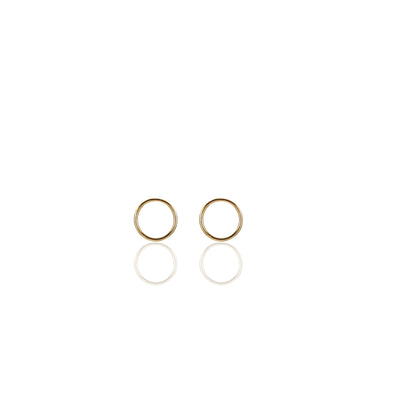 Plain O Circle Stud Earrings