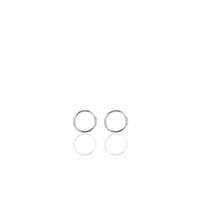 Plain O Circle Stud Earrings