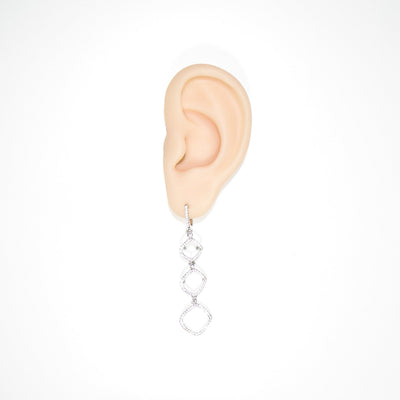 Square Triple Hanging Earrings