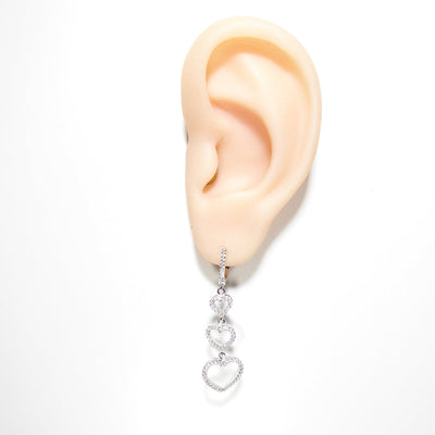 Heart Triple Hanging Earrings