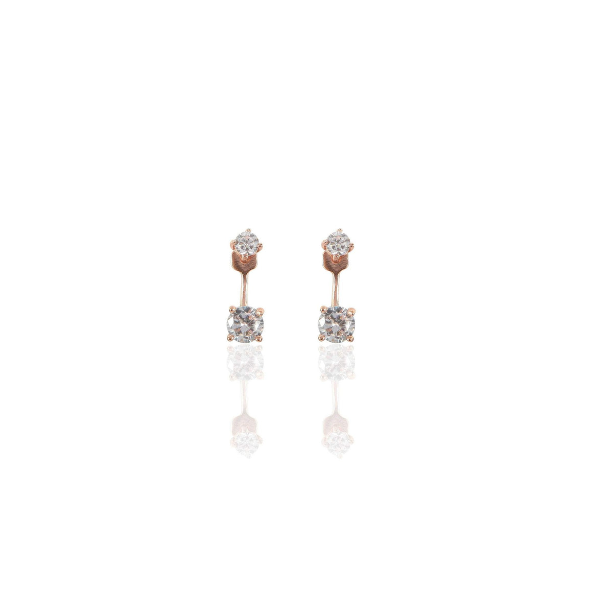 3pcs Double Stone Earrings