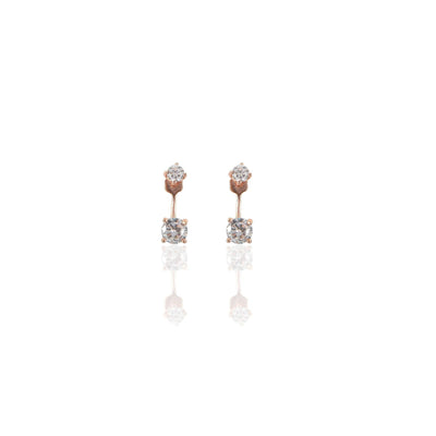 3pcs Double Stone Earrings