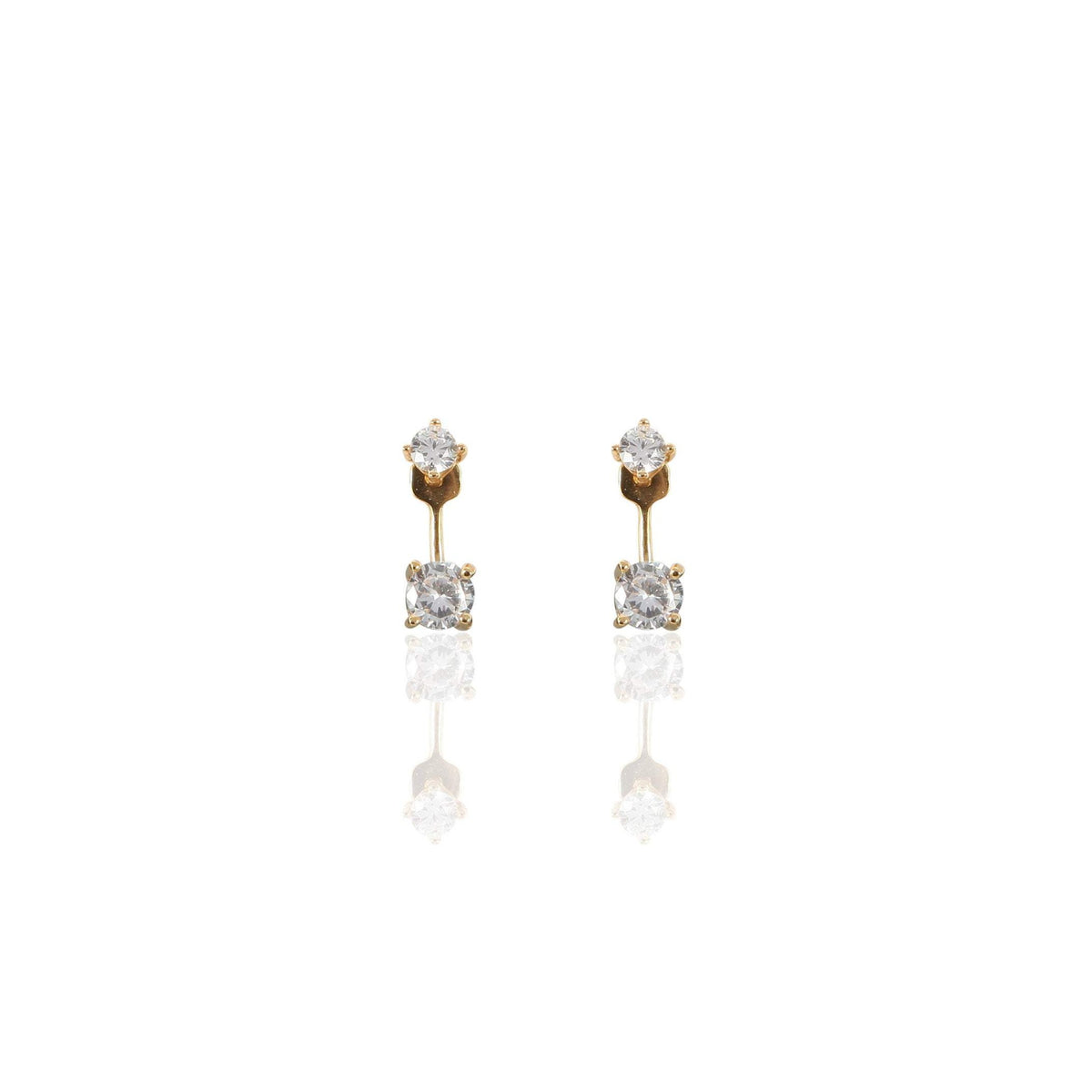 3pcs Double Stone Earrings