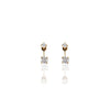 3pcs Double Stone Earrings