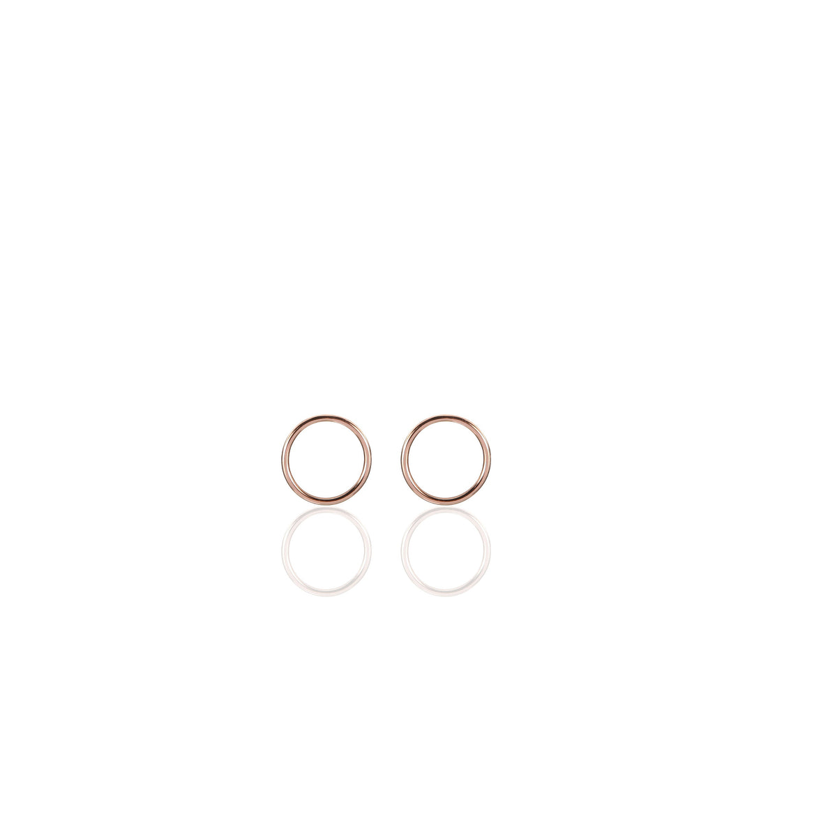 Plain O Circle Stud Earrings