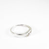 British Vintage 0.10ct Diamond Three Stones Engagement Ring , 9ct White Gold  ( UK O - US 7 / 15mm )