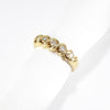 British Vintage Diamond Half Eternity Ring , 9ct Solid Yellow Gold ( UK L - US 5.3/4 - 11mm )