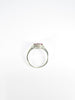 British Vintage Ruby & Diamond Ring , 9ct Solid White Gold ( UK N  - US 6.3/4 - 14mm )