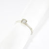 British Vintage .10ct Diamond Solitaire Ring , 9ct Solid White Gold ( UK J  - US 5 / 9mm )