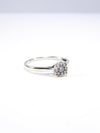 British Vintage .25ct Diamond Solitaire Ring, 9ct Solid White Gold ( UK P  - US 7.5 )