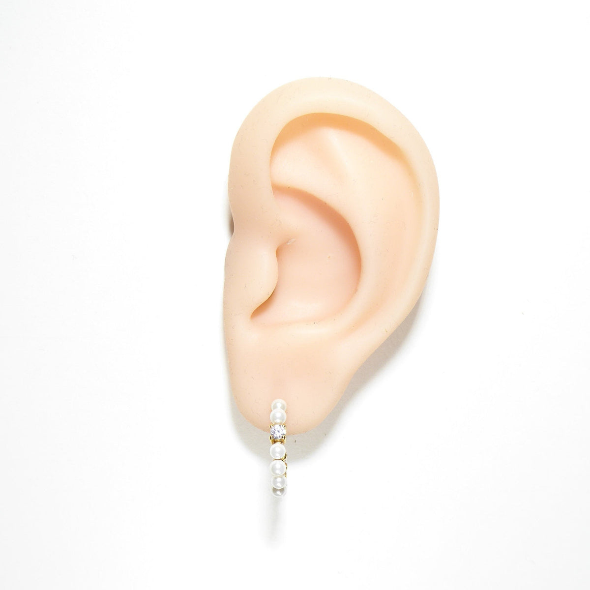 Half Hoop Faux Pearl Earrings