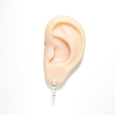 Half Hoop Faux Pearl Earrings
