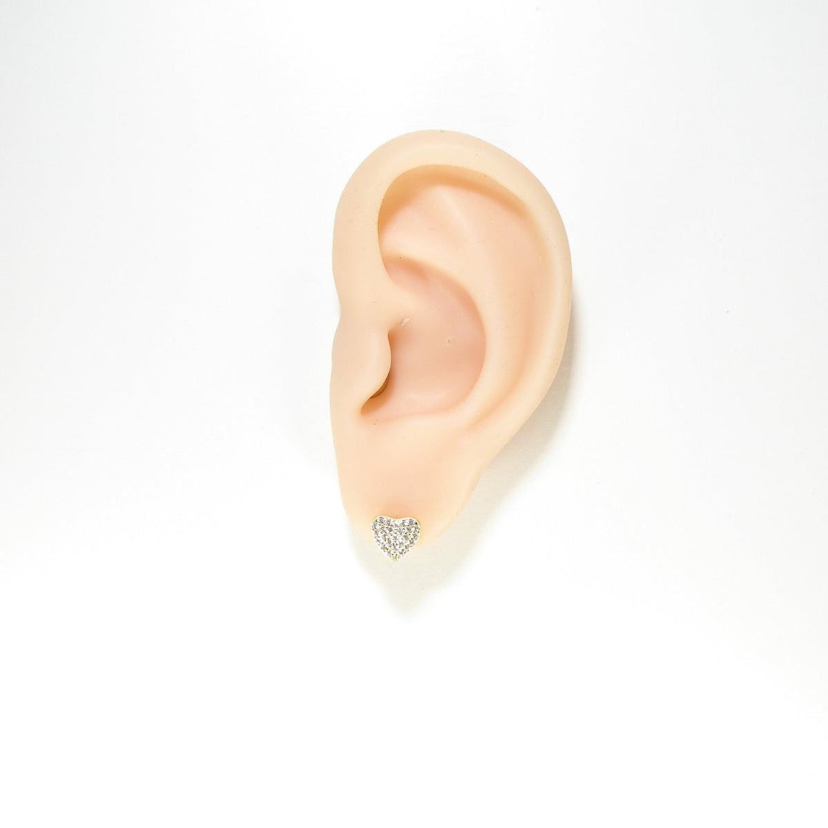 Small Heart Cz Earrings