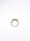 Unique British Vintage Siberian Emerald Half Eternity Ring, 9ct Solid Yellow Gold ( UK Q - US 8 )