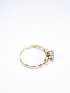 Vintage Thin .15ct Diamond Solitaire Ring, 14ct Solid Yellow Gold ( UK L  - US 6 )