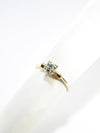 Vintage Thin .15ct Diamond Solitaire Ring, 14ct Solid Yellow Gold ( UK L  - US 6 )