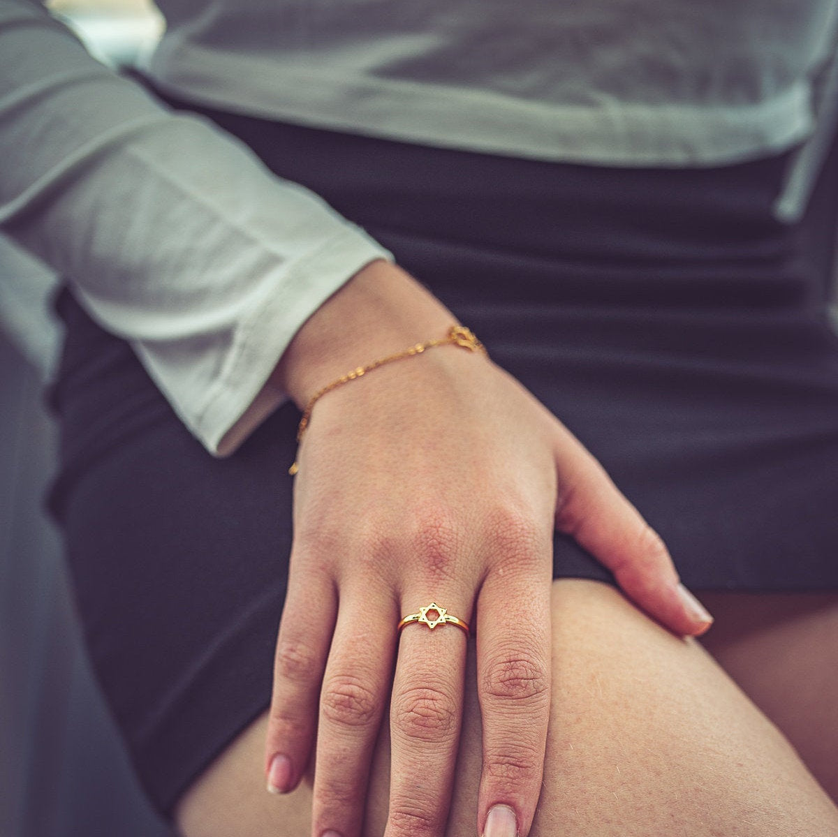 Plain Jewish Star of David Rings