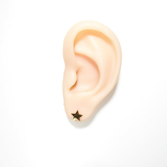 Plain Star Stud Earrings