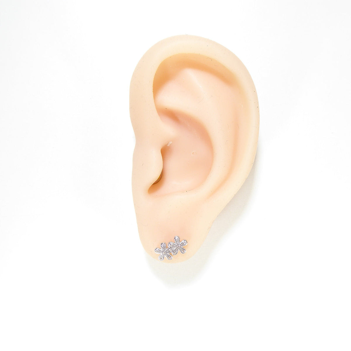 Double Flower Stud Earrings