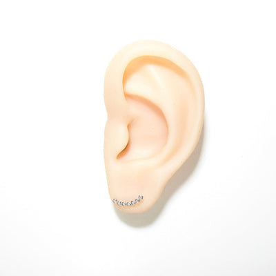 Dainty Curved Bar Stud Earrings