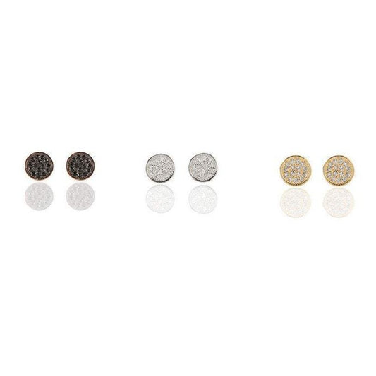 Frame Disc Stud Earrings