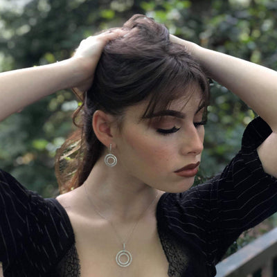 Double Eternity Circle Earrings