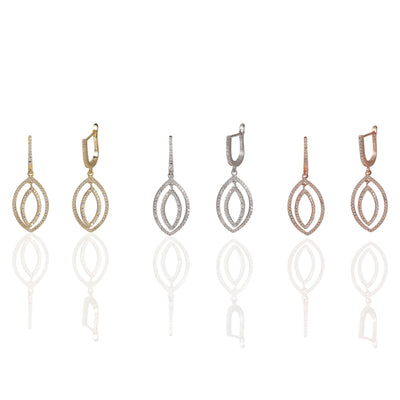 Double Ellipse Dangle Earrings