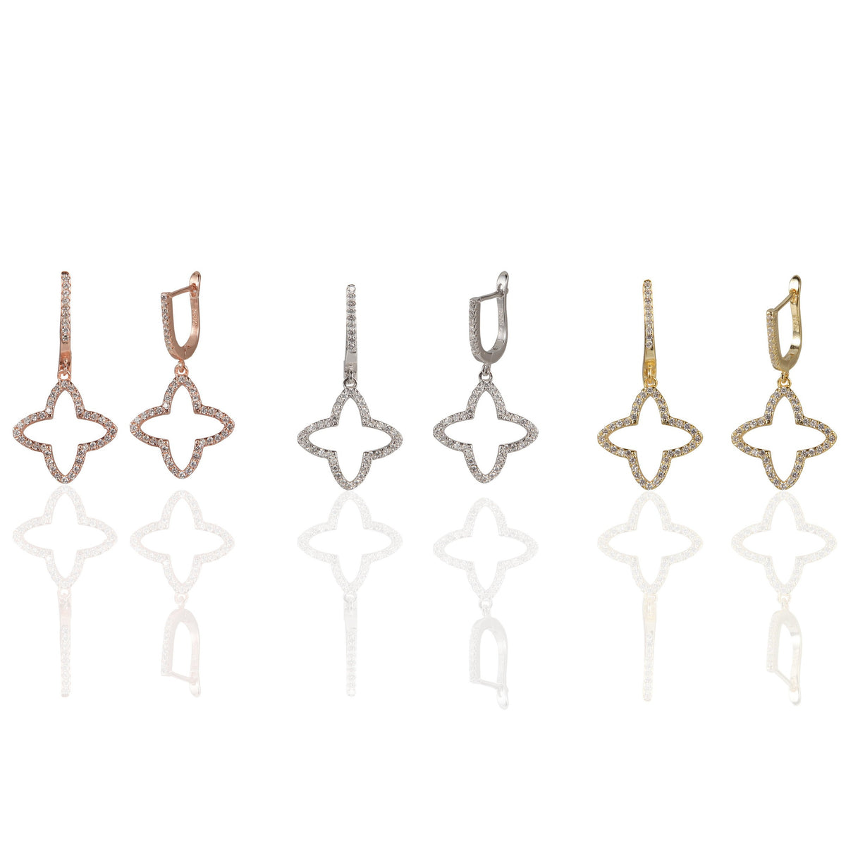 Sharp Clover Earrings