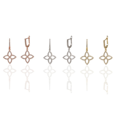 Large Flower Hanging Earrings