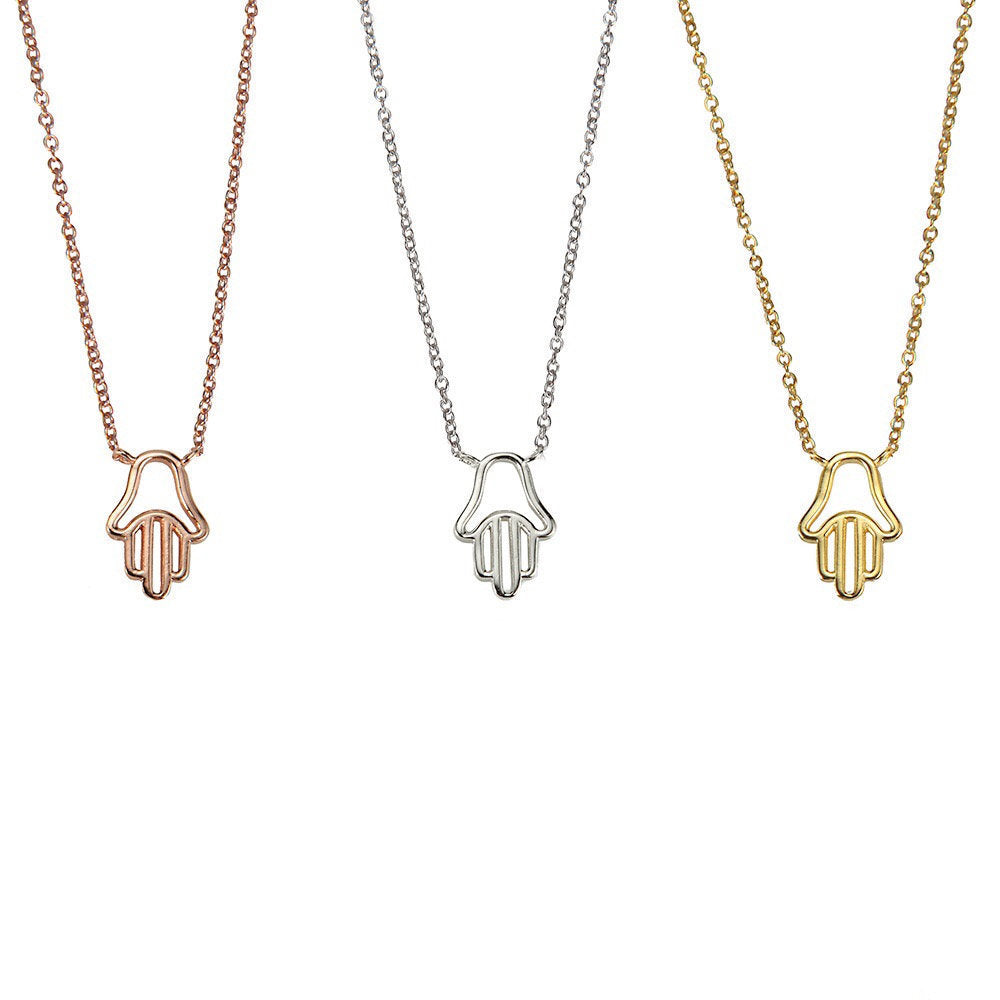 Plain Hand Hamsa Necklaces