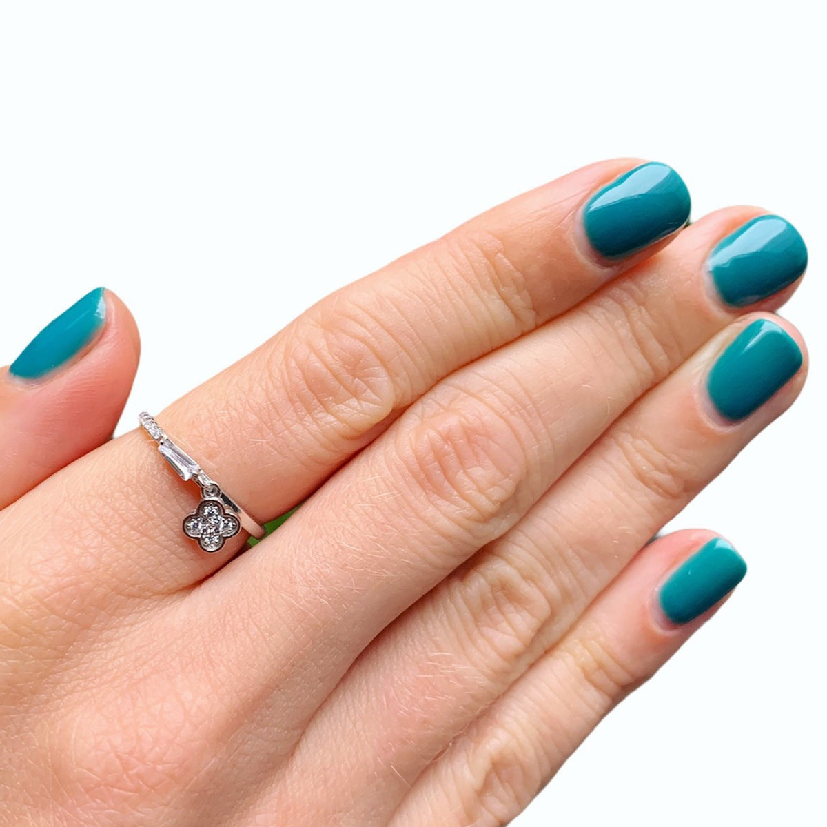 Small Clover Charm Rings