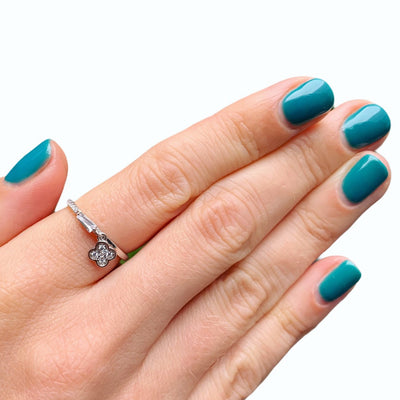 Small Clover Charm Rings