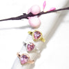 Pink Single Stone Drop Rings