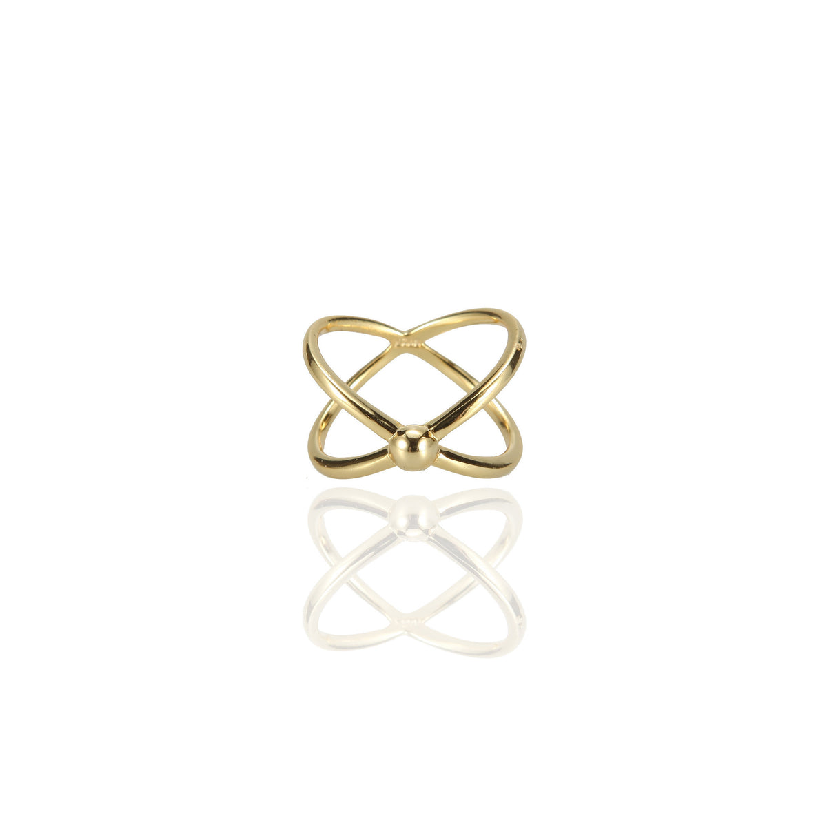 Plain X Bow Cross Rings