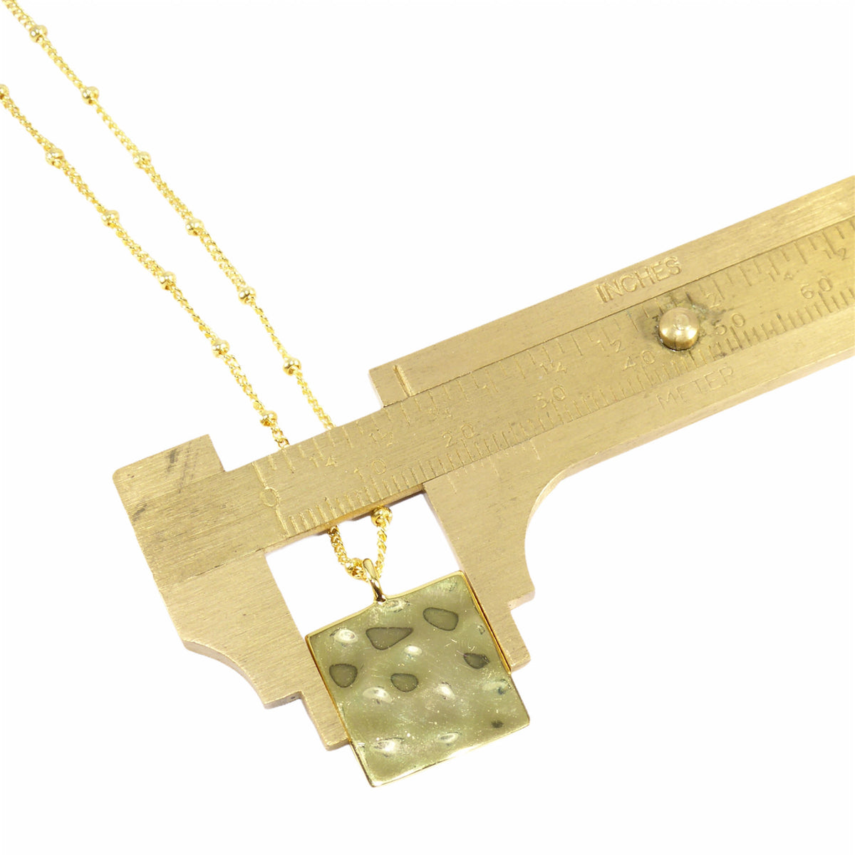 Hammered Square Necklaces