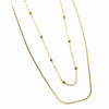 Bead & Plain Double Chain Necklaces